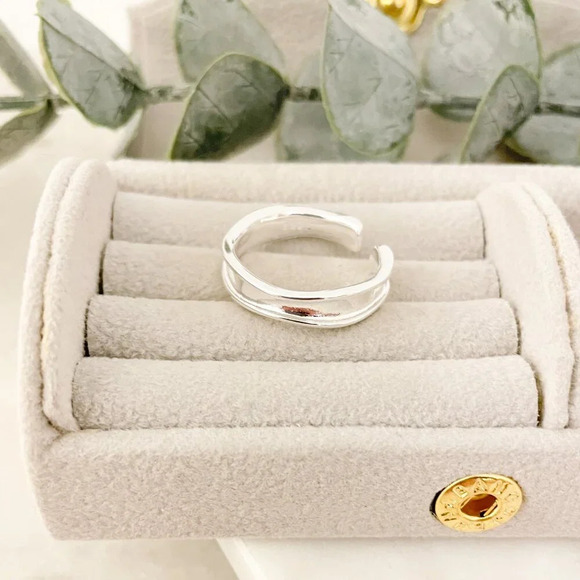 925 Sterling Silver Thin Ring Band Minimalist Ring Stackable Ring Band - Picture 5 of 9